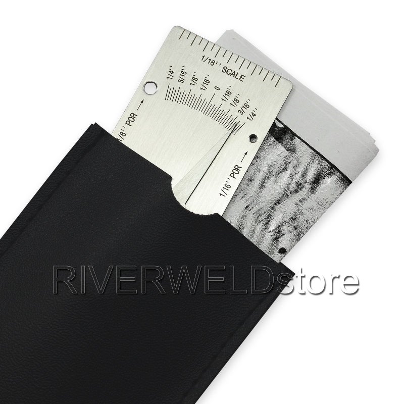 RIVERWELD V-WAC Single Weld Gage Welding Inspection Thread Gauge Checks 1/4 Inch Undercuts Pits Crown Height Porosity Pits - Image 4
